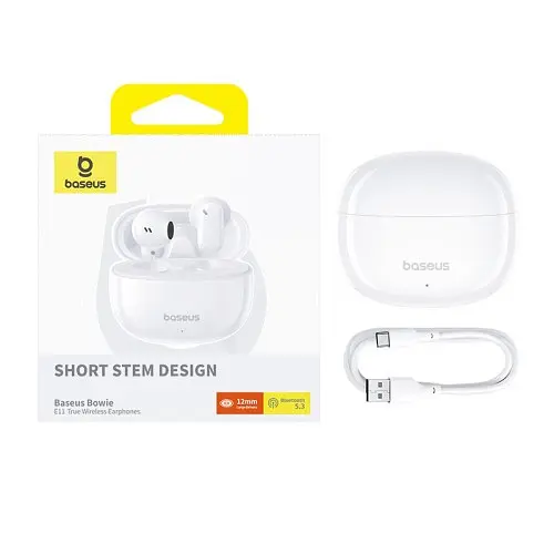 Наушники Baseus Bowie E11 True Wireless Earphones белые A00053500213-Z1 - фото 6