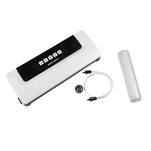 Побутовий вакууматор Grunhelm GV 100 BW 280 мм пакувальник для сухих вологих харчових продуктів 125 Вт Білий - фото 2