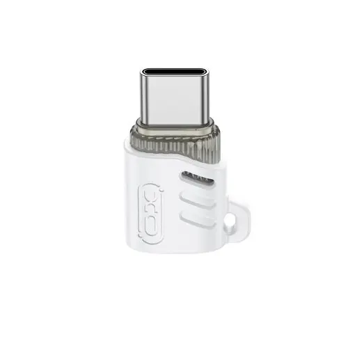 OTG-адаптер XO NB256G Micro female to Type-c male connector with lanyard Білий - фото 3