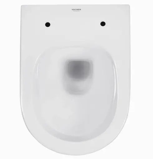 Унитаз подвесной безободковый Kroner Harz WHI493736 RIMLESS с сиденьем Slim Duroplast / Soft-close / Quick relase (KH493736WHIR) (CV029609) - фото 6