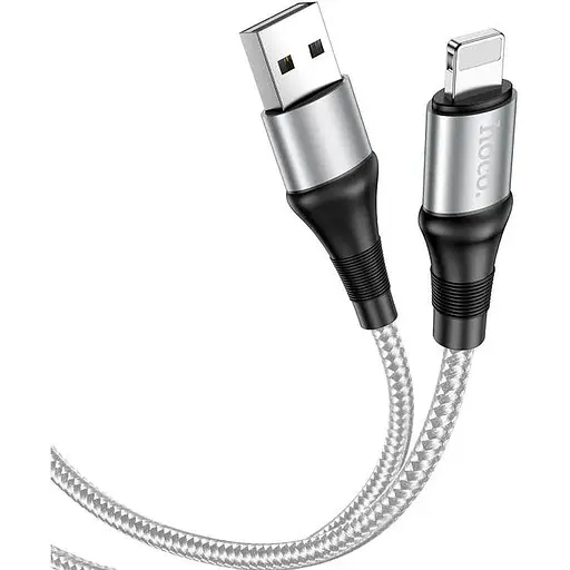 Кабель Hoco X50 Excellent charging data cable for Lightning Сірий