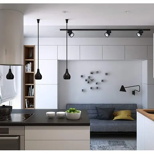 Трековий світлодіодний світильник | Line F | Арт. AL107 чорний - фото 3