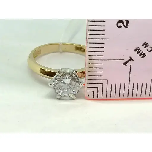 Золоте кільце Харківська ювелірна фабрика з фіанітом. 700402 16,5 - фото 5