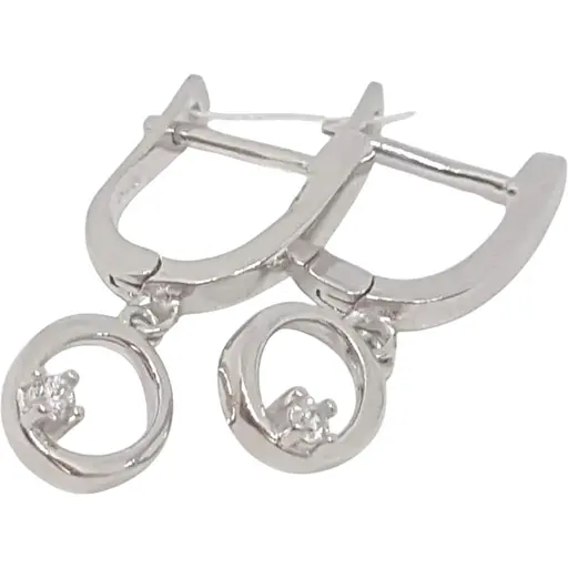 Серебряные серьги Серебряный рай с фианитом. 1112 094498