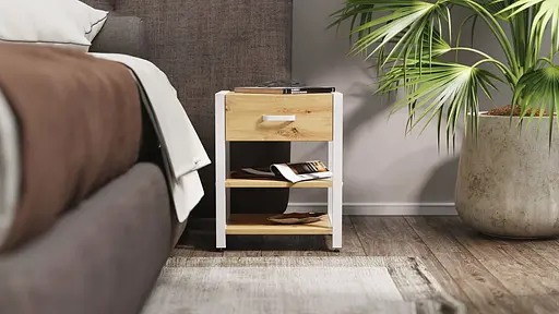 Тумба універсальна Ferrum-decor Вів'єн 1/2 50x41x40 білий ДСП Дуб Артізан 16мм (FRD-104129) - фото 7