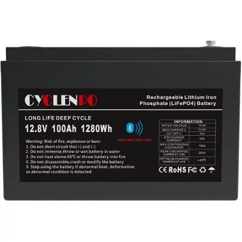 Аккумулятор Cyclen 12.8V 100AH LiFePo4 (подогрев/Bluetooth) - фото 2