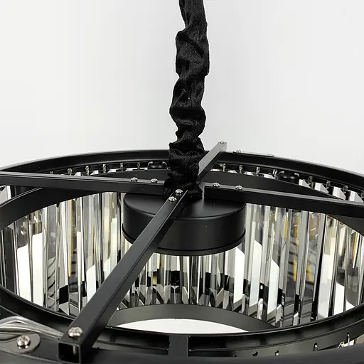 Люстра черная с графитовыми пластинами Ø 60 см Ст. MJ 160-600 BK Line F - фото 4