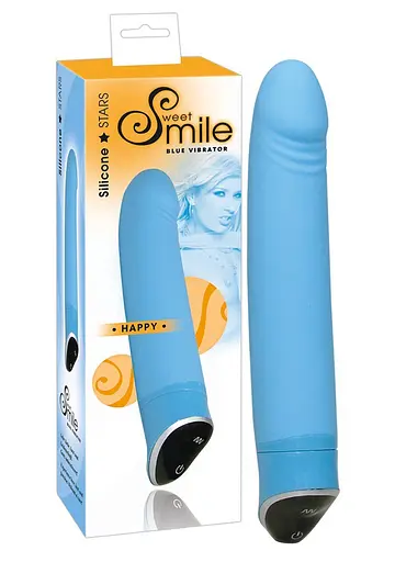Вібратор Sweet Smile Happy 22 см блакитний - фото 3