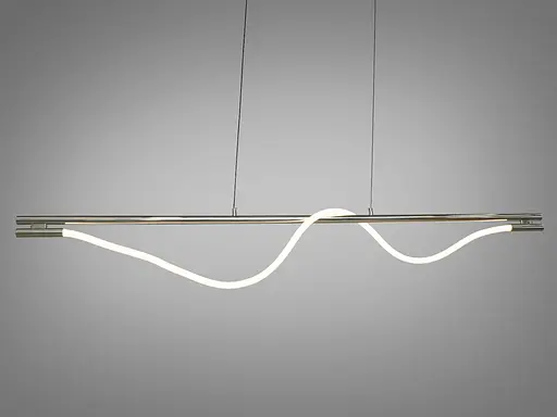 Доступна лед люстра шланг для ресторану, 20W, срібна люстра - фото 2