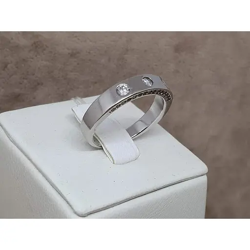 Серебряное кольцо TOP Silver с фианитами.9510160Б 18 - фото 4