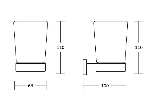 Склянка для зубних щіток VBI Mars chrome VBI-040104CH хром - фото 2
