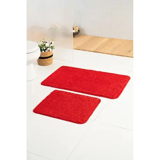 Килимки для ванної Vonaldi Softmicro набір 2 шт. червоний