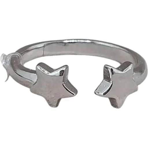 Срібне незамкнене кільце Qvaliz Зірки. 90101192 15