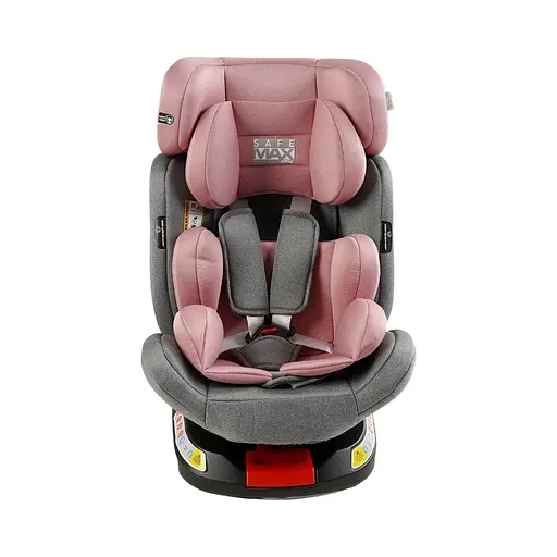 Автокрісло Joy SafeMax SF-91540, система Isofix, група 1-2-3, обертання 360°, рожевий - фото 5