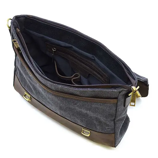 Кожаная мужская сумка TARWA 36х27х10 см sum0026086 - фото 2