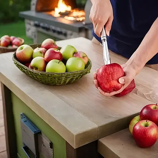Нож для для быстрого и аккуратного вырезания удаления сердцевин с картофеля, яблок, груш и овощей, Kitchen Master 87937 - фото 3