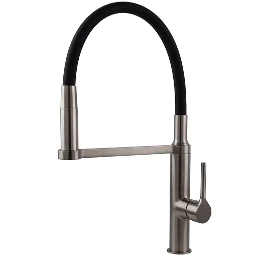 Змішувач для кухні TOPAZ SARDINIA TS 08401-H71-PVD-NB латунний з лійкою-душем для зручності використання - фото 4