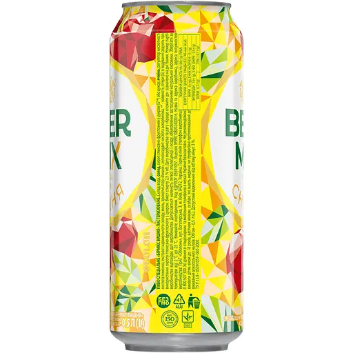 Пиво Оболонь Beermix Вишня світле 2.5% 0.5 л з/б  (90894) - фото 2