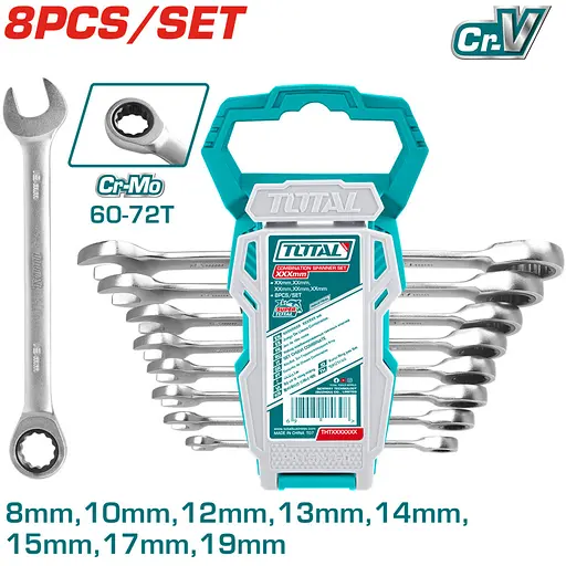 Набор ключей Total THT102RK086 с трещоткой - фото 2