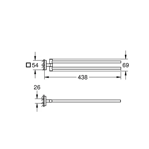 Тримач для рушника Grohe QuickFix Start Cube 40976000 Хром - фото 2