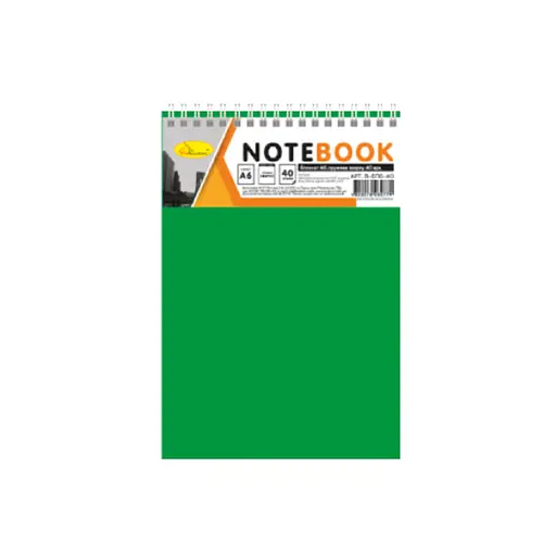 Блокнот А6 В-БП6-40, 40 листов Зеленый