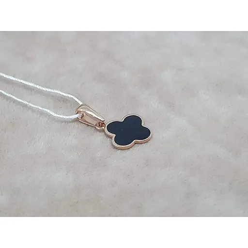 Золота підвіска Favoritum Конюшина з емаллю. 310034 - фото 2