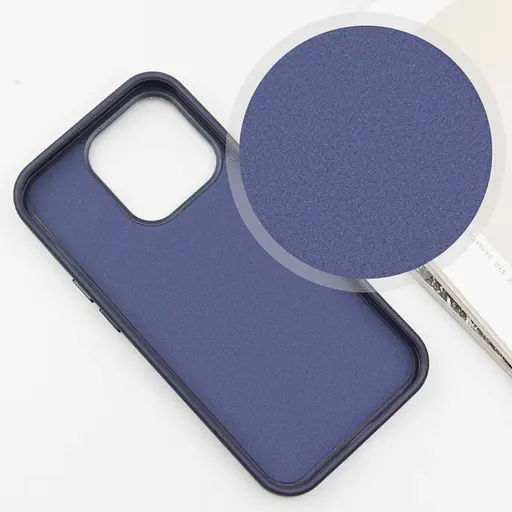 Шкіряний чохол Epik SnapCase with MagSafe для Apple iPhone 15 Pro Max 6.7 Dark Blue - фото 4