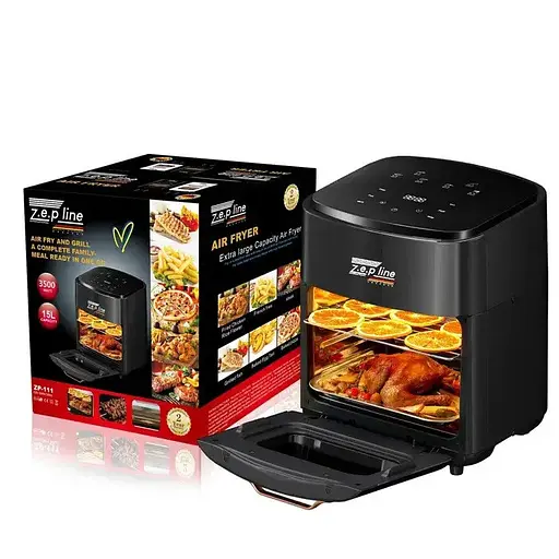 Мультипечь 3в1 Zepline ZP-111 электрическая 15л 3500 Вт Черная - фото 4