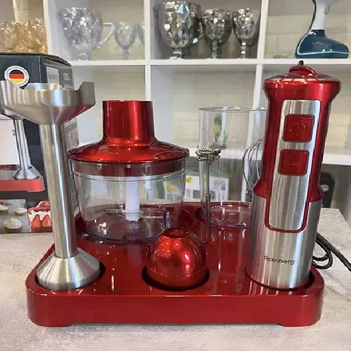 Занурювальний блендер Rainberg RB-2293 з підставкою 6в1 Червоний 1200Вт - фото 6