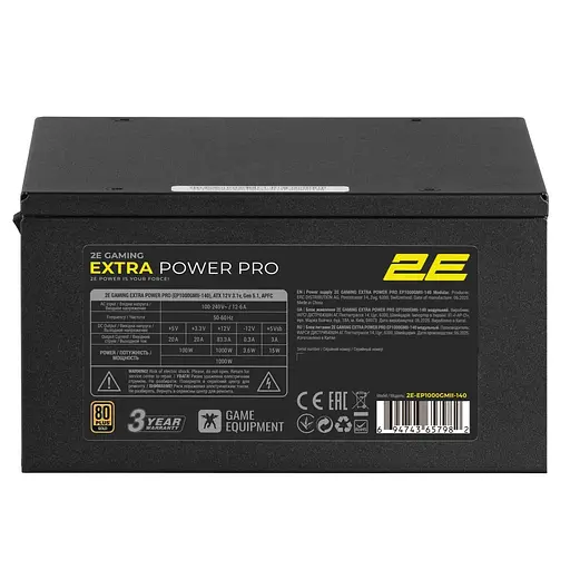 Блок живлення 2E GAMING Extra Power Pro 1000W ATX 3.1 80+ Gold (2E-EP1000GMII-140) - фото 6
