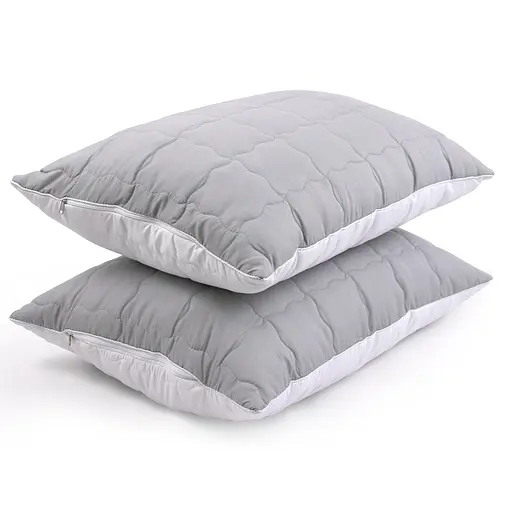 Подушка Руно 50х70 силиконовая на молнии Grey White 310.52_Grey White - фото 3