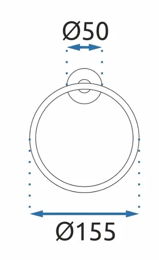 Тримач для рушника кільце Rea Mist 5 gold REA-80029 Золотий - фото 6