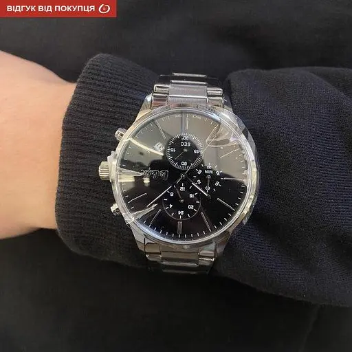 Чоловічий водостійкий наручний годинник Lee Cooper Plane (Сріблястий) - фото 6