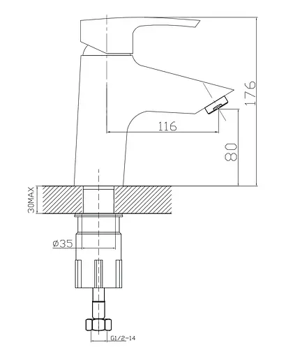 Cмеситель для раковины Imprese Horak 05170 Хром - фото 2