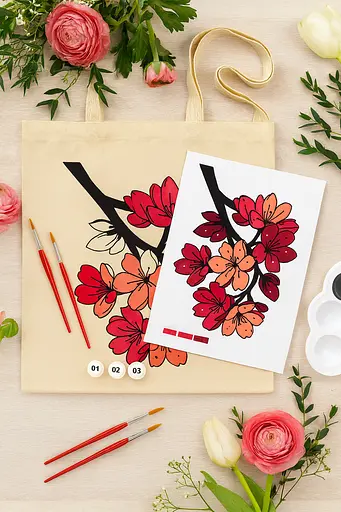 Екосумка-розмальовка Flowers ROSA Talent. Набір для творчості [CD]