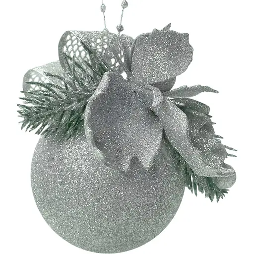 Набір новорічних куль із декором Dashuri 2 штуки по 8 см, шампань 80126604