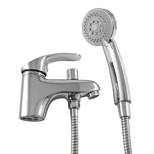 Змішувач для умивальника з гігієнічним душем шпилька 40 Frap 1/10, Хром F1221 - фото 1