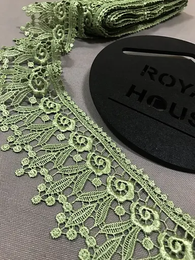 Мереживо Троянда оливкове - фото 1