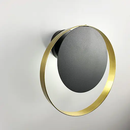 Настінне бра Liberty із латунною фурнітурою Line F Арт. WB11-250*250 BK+GD - фото 2