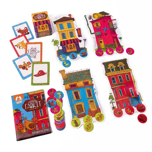 Дитяча настільна гра Готель "Гавкіт" VT8055-43, 4 готелі 24 жетони собак - фото 2