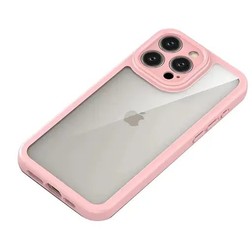 Чохол Epik TPU Transparent + Colour 1.5 мм для Apple iPhone 12 Pro 6.1 Pink - фото 3