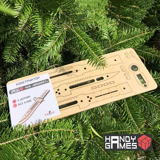 Дерев'яний конструктор Ніж Багнет 16 деталей - фото 3