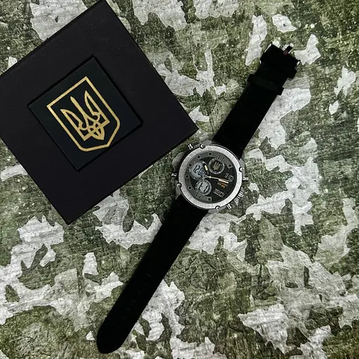 Годинник наручний чоловічий 017BKWT Тризуб золото Silver-White Patriot acs0030987 - фото 3