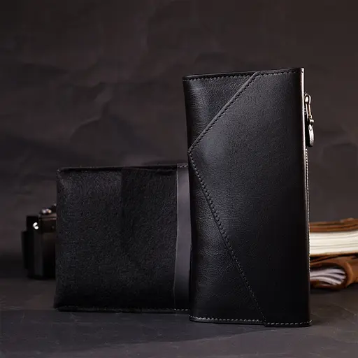 Кожаный женский кошелек Grande Pelle 21х10.5х2 см acs0027017 - фото 10