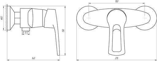Смеситель для душа Domino Sirius DSV-105N Хром - фото 5