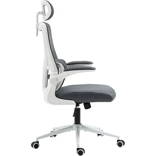 Офисное кресло GT Racer X-5728, бело-серое (X-5728 White/Gray) - фото 4