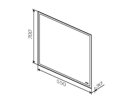 Дзеркало AM.PM Gem 55 см, з контурним LED-підсвічуванням M91AMOX0551WG38, Білий - фото 3