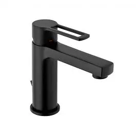 Смеситель для раковины Paffoni Ringo с донным клапаном black matt RIN075NO, Черный матовый - фото 1