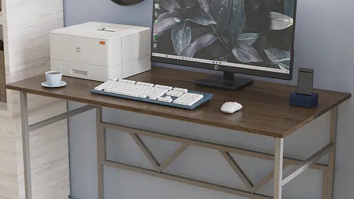 Компьютерный стол Ferrum-decor Райан 75x120x70 серый ДСП Дуб Сонома Труфель 16мм (FRD-101633) - фото 5