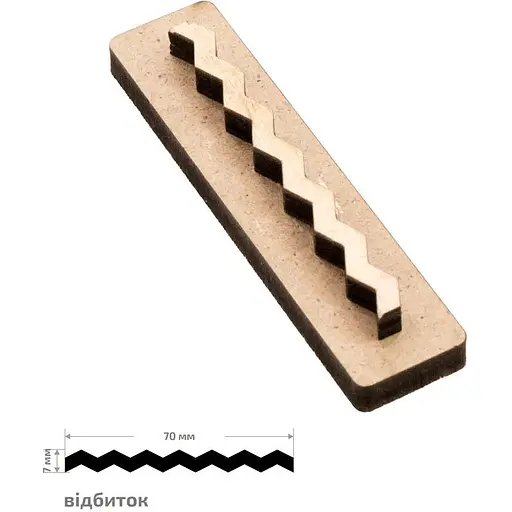 Штамп для вибійки Rosa Talent №9 Геометрія 7x0.7см - фото 1